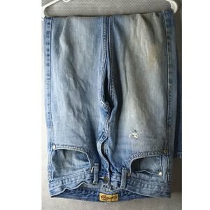 Wrangler 20X Mens Light Wash Denim Jeans Straight Leg Workwear Blue Size 29x32